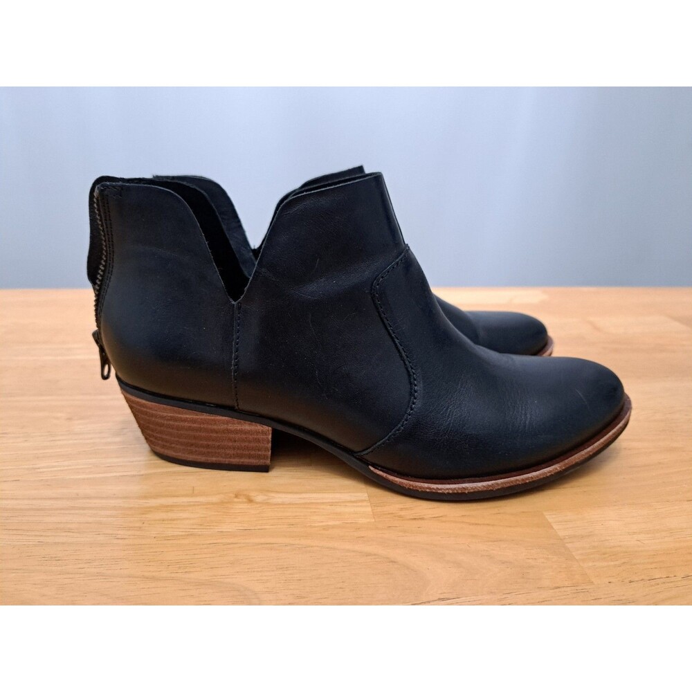 Kork-Ease Womens Skye Leather Ankle Bootie Boot Back Zip US 8.5/EURO 39 Black - Picture 4 of 12
